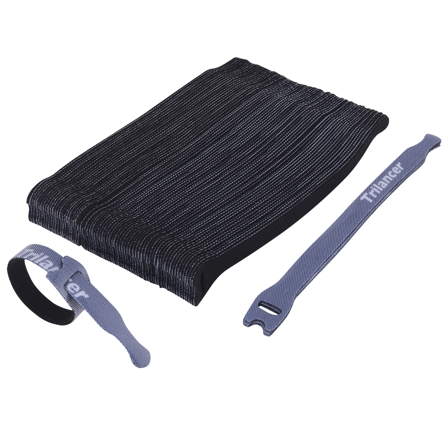 Reusable Cable Straps Wire Ties, Pack of 50 Trilancer Adjustable Cord Fastener Cable Organizer, 8 Inches(Black)