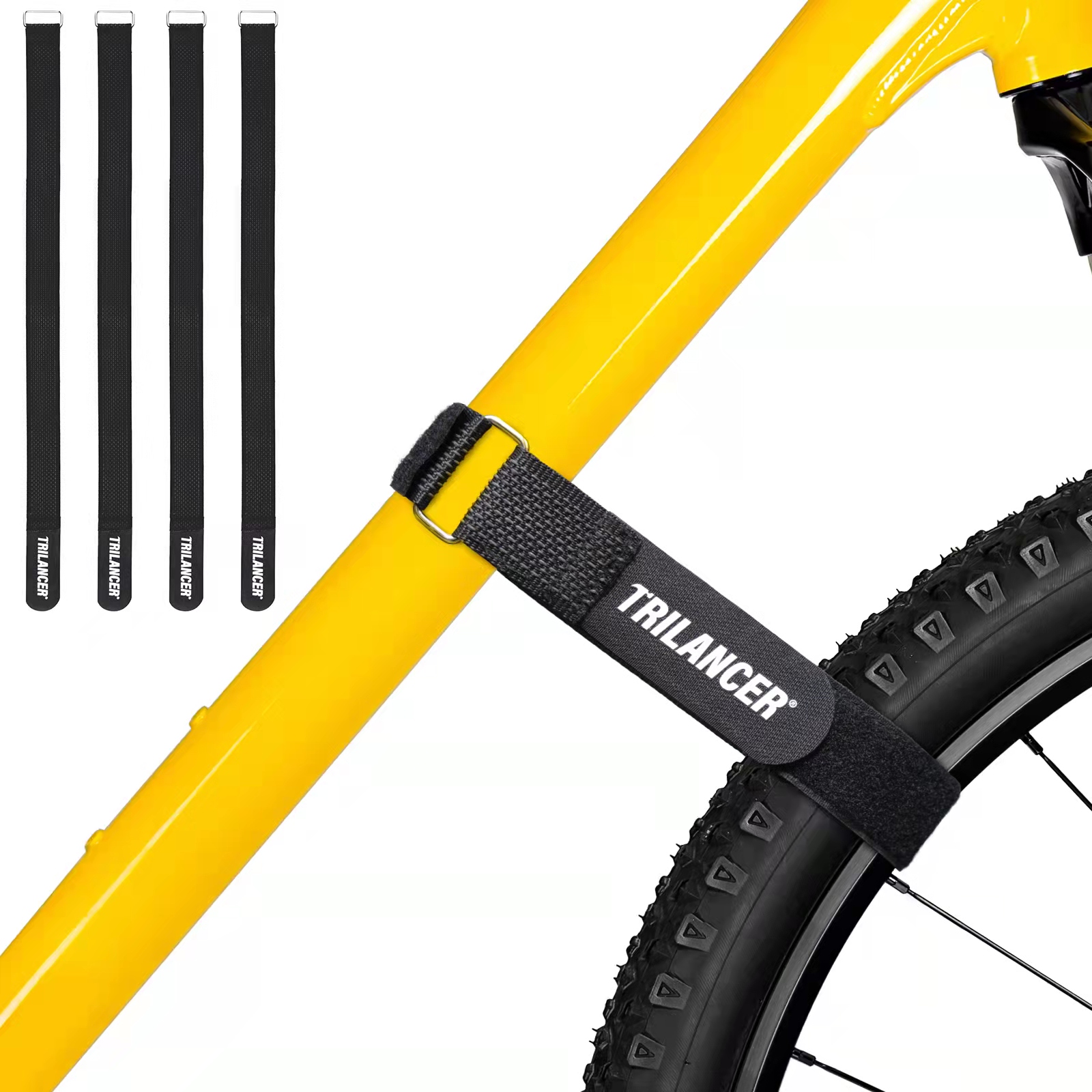 Bike Rack Straps,Trilancer Adjustable Bike Wheel Stabilizer Strap with Hook and Loop for Car and Wall Mount, for Transportation and Storage