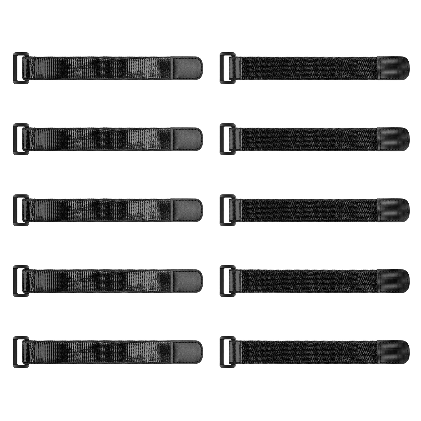 Trilancer Elastic Cinch Straps with Anti-Slip Strips, 23 cm x 3 cm(10 Pack) Multipurpose Hook and Loop Bundling Straps for Hose, Cords, Bike, Luggage, Camping, Yoga Mats