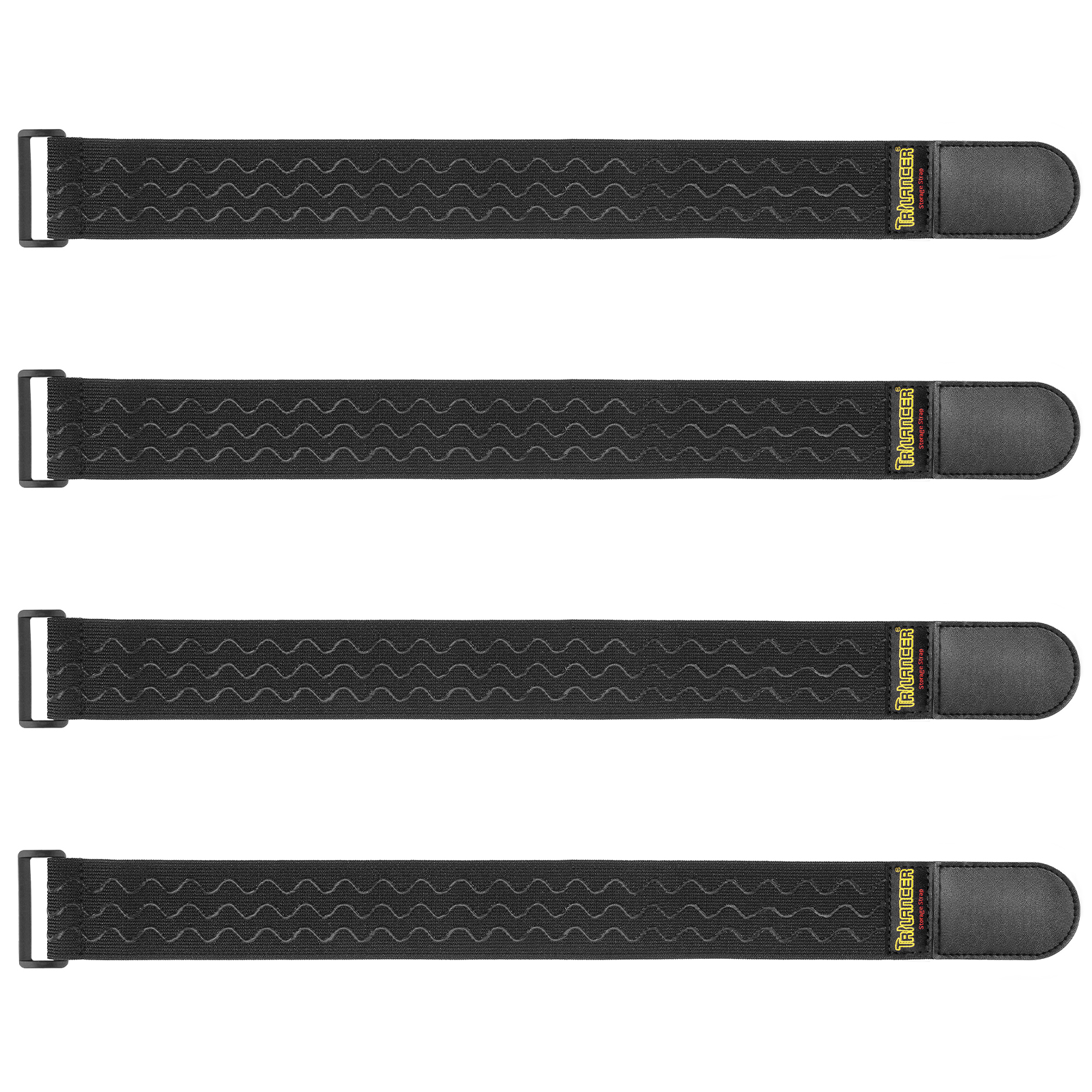 Elastic Cinch Straps 46cmx5cm (4 Pack) with Anti-Slip Silicone, Multipurpose Hook and Loop Storage Straps, Bundling Straps for Bike, RV, Boat, Garden, Extension Cords, Cables,Ropes, Hoses Organization